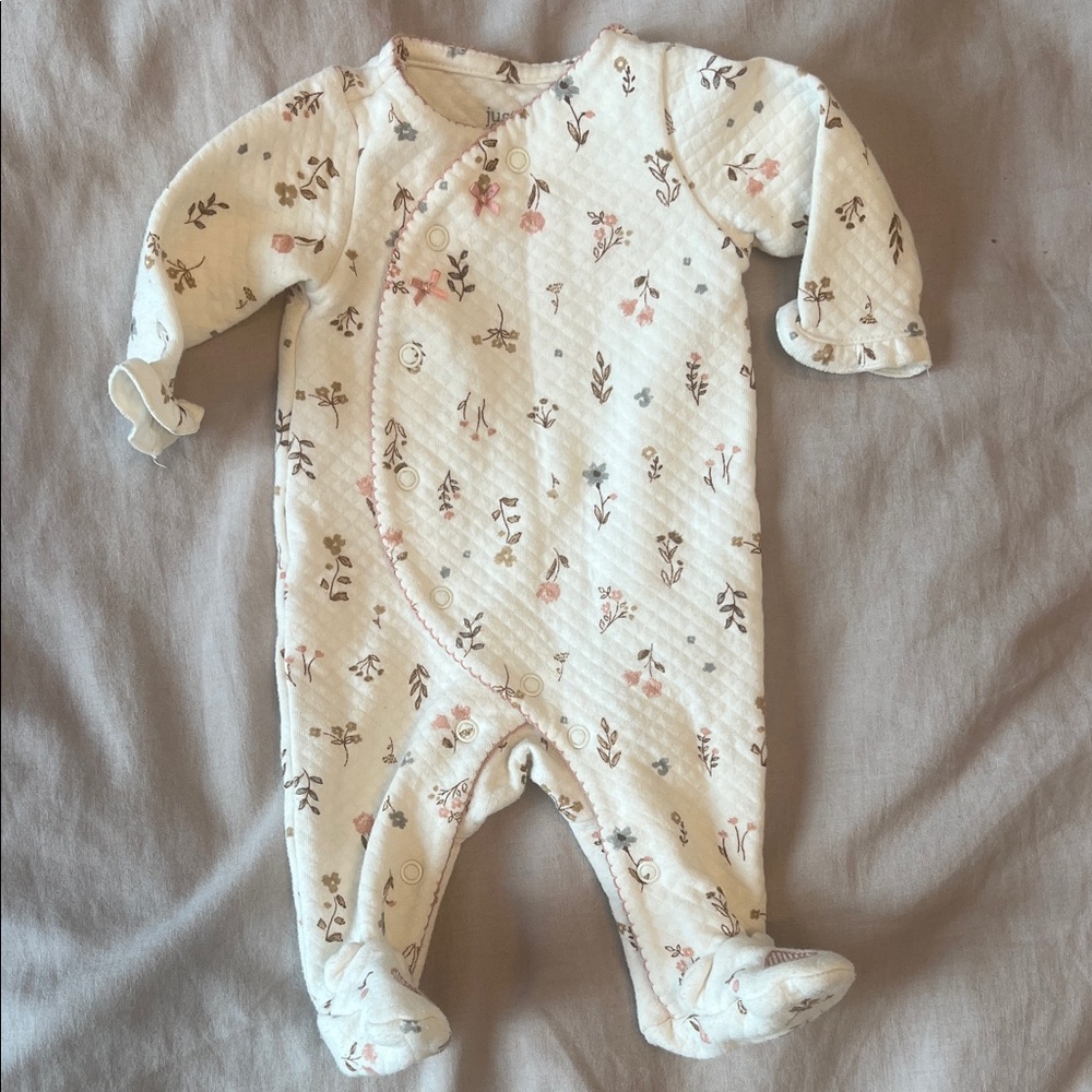 Carter's Cream Floral Footie